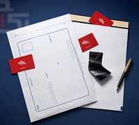 پاکت پستی لمینه مشکی آدرس دار